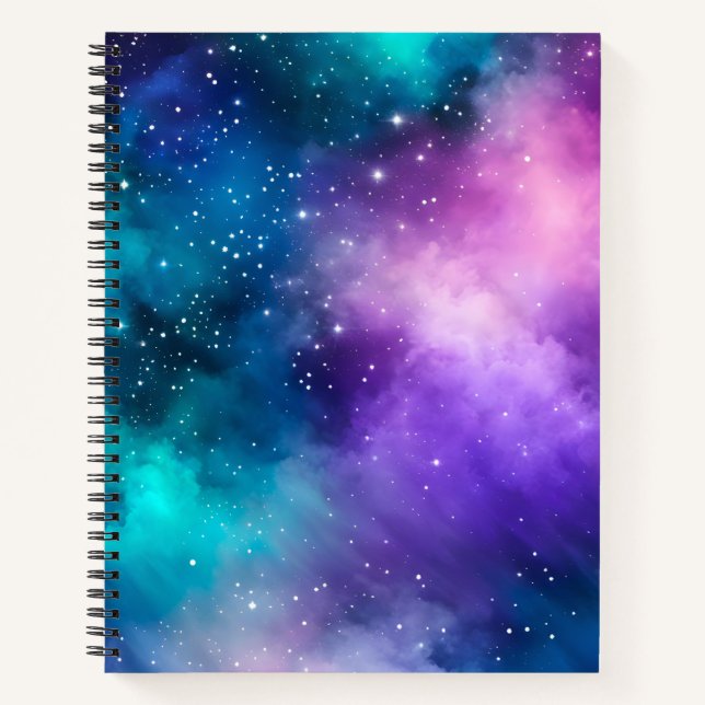 Cuaderno de notas en espiral de arte galáctico col (Anverso)