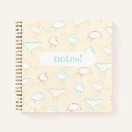 Cuaderno de notas en espiral de aves silvestres mu