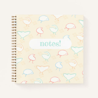 Cuaderno de notas en espiral de aves silvestres mu