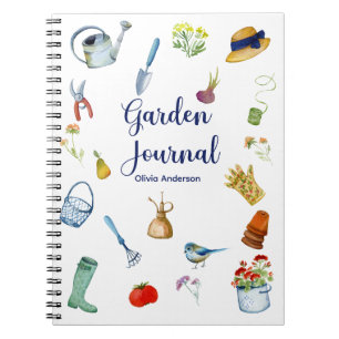 Cuaderno de notas en espiral de diario de jardiner