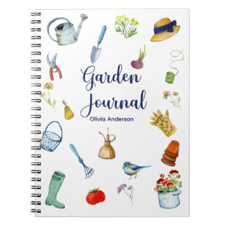 Cuaderno de notas en espiral de diario de jardiner