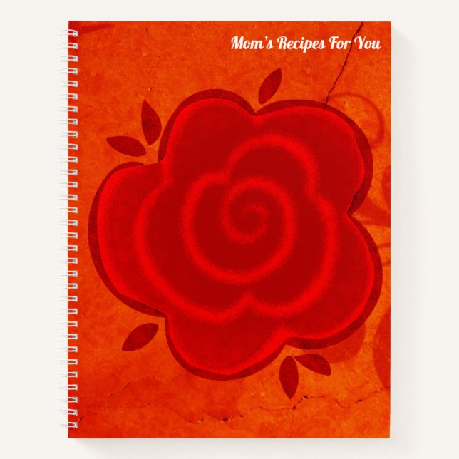 Cuaderno de notas en espiral de recetas de mamá (Anverso)