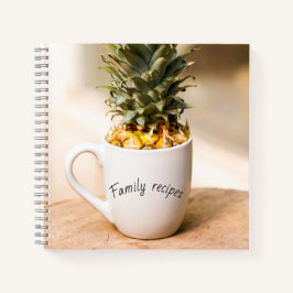 Cuaderno de notas en espiral de recetas familiares
