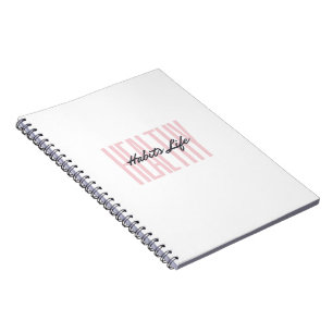 Cuaderno de notas en espiral de vida de hábitos sa