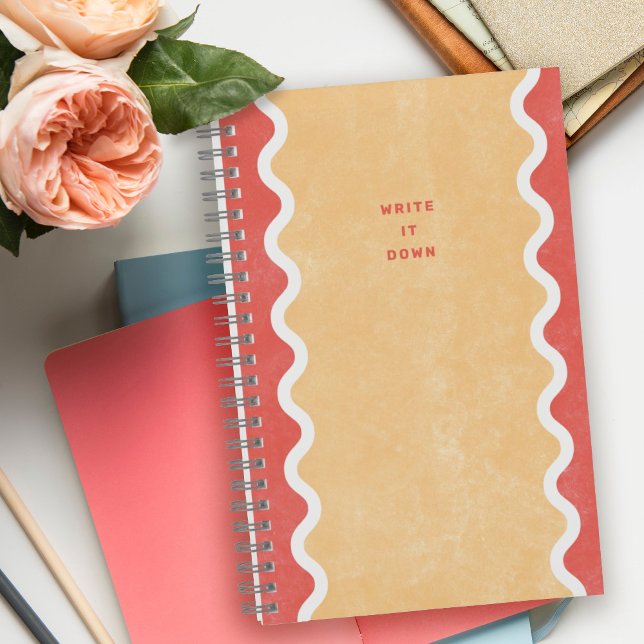 Cuaderno De Notas En Espiral Líneas Onduladas Nara (Subido por el creador)