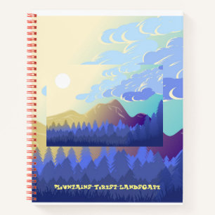 Cuaderno de notas en espiral montañoso-paisajístic