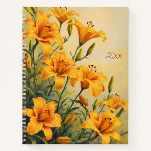 Cuaderno de notas encuadernado en espiral Daylily
