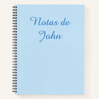 Cuaderno de Notas Español Azul Minimalista
