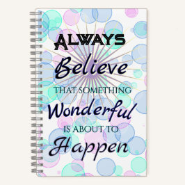 Cuaderno de notas espiral algo maravilloso Diario 