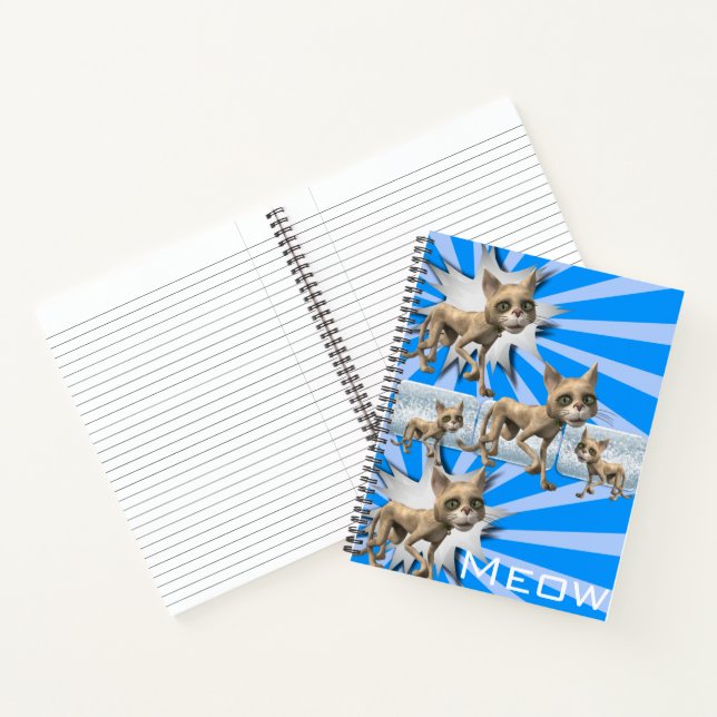Cuaderno de notas espirales Blue Cats Meow (Interior)