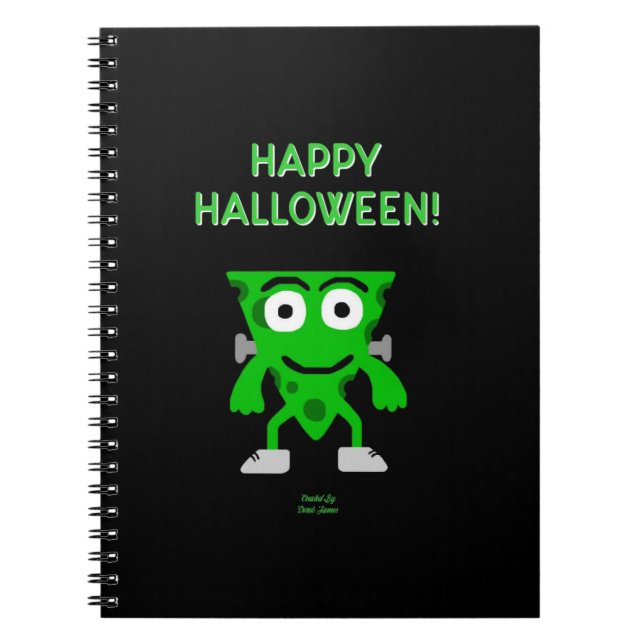 Cuaderno de notas espirales de saludos de Hallowee (Frente)