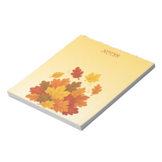 Cuaderno de notas estético de hojas que caen en ot