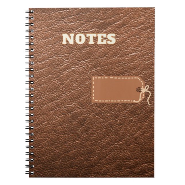 cuaderno de notas, estilo falso cuero marrón (Frente)