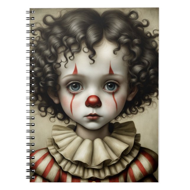 Cuaderno de Notas Estilo Vintage Payaso Pequeño |  (Frente)