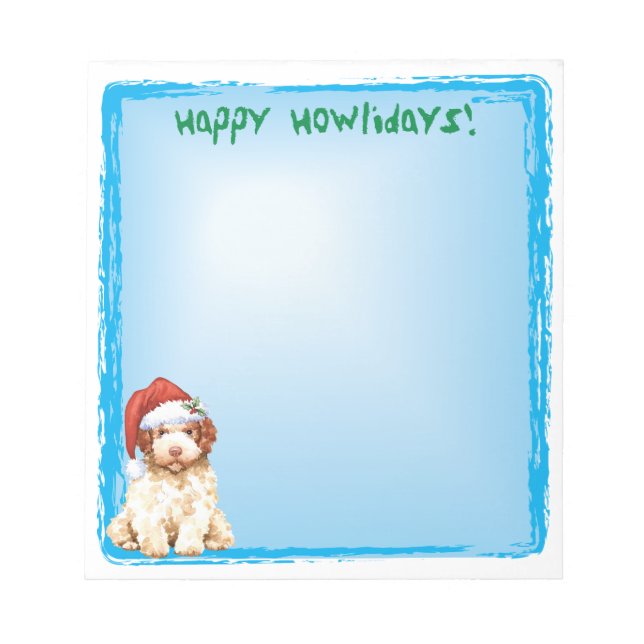Cuaderno de notas Felices Fiestas Lagotto Romagnol (Frente)