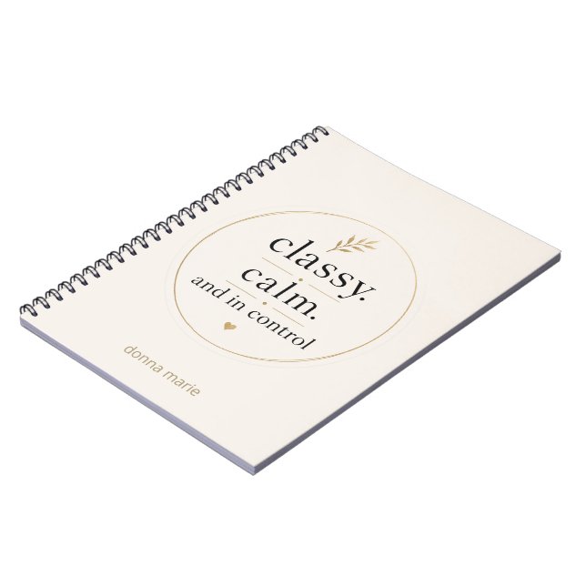 Cuaderno de notas femenino Classy Calm y In Contro (Lado Izquierdo)