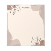 Cuaderno de notas floral de boceto simple