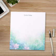 Cuaderno de notas floral personalizado