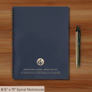 Cuaderno de notas legales azul clásico