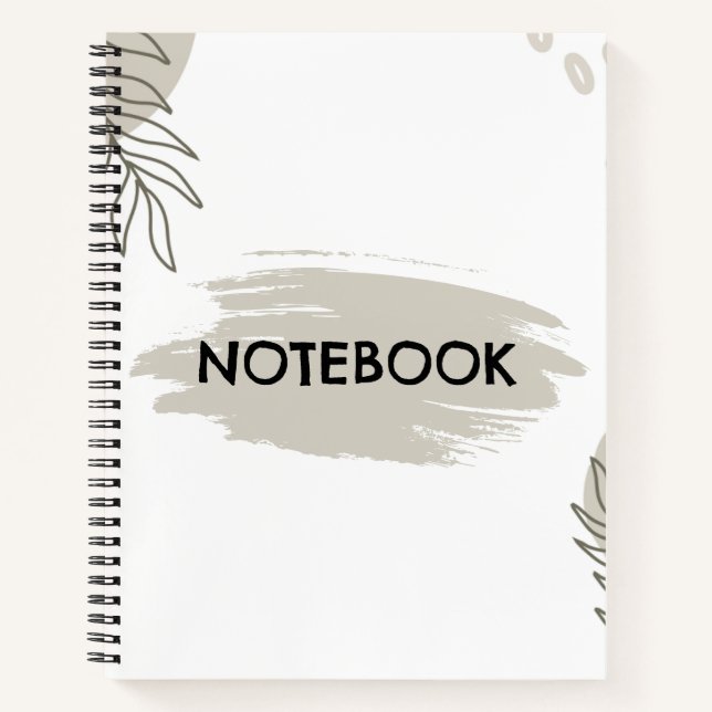 Cuaderno de notas limpio Boho Neutral (Anverso)