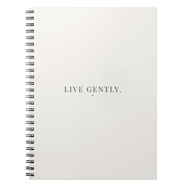 Cuaderno de notas Live Gently – Diario de estilo d (Frente)