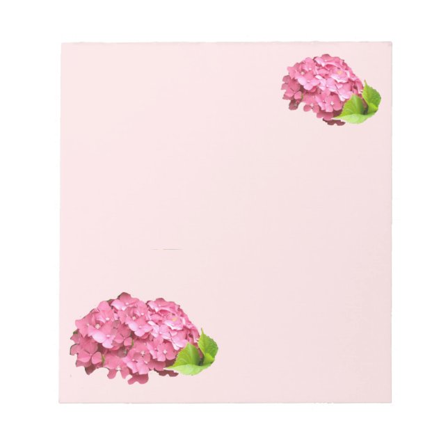 Cuaderno de notas Lovely  Pink Hydrangeas (Frente)