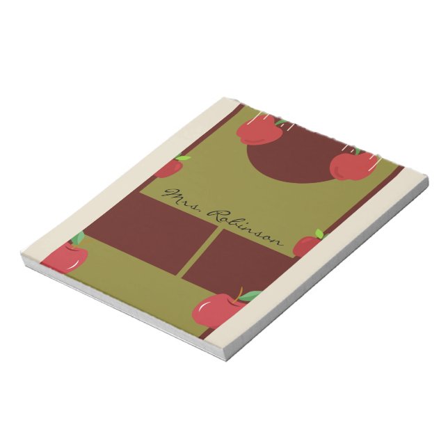 Cuaderno de Notas Manzanas Rojas Colores Pastel (Lado Izquierdo)