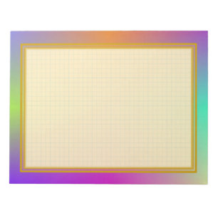 Cuaderno de notas metálico colorido alineado