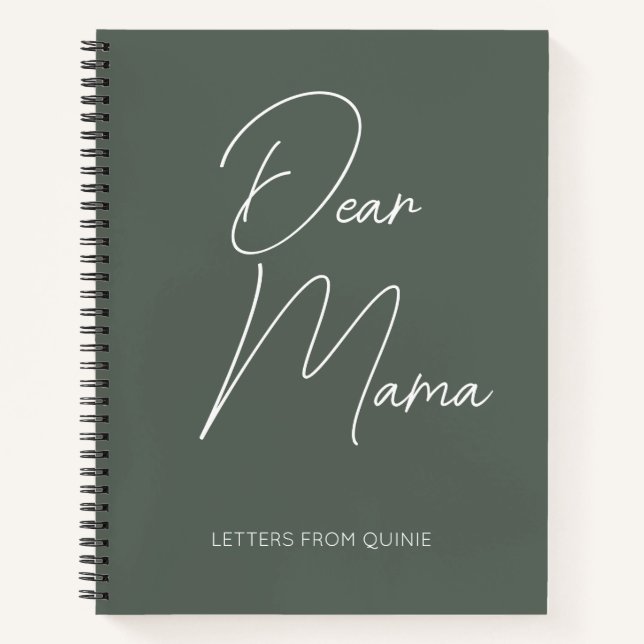 Cuaderno de notas Modern Script Bold | mama (Anverso)
