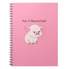 Cuaderno de notas No soy fan del bacon