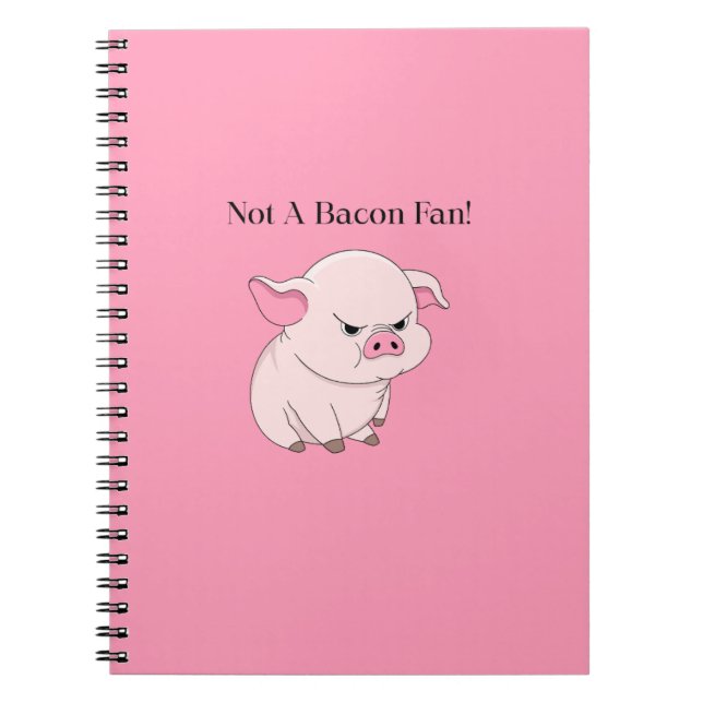 Cuaderno de notas No soy fan del bacon (Frente)