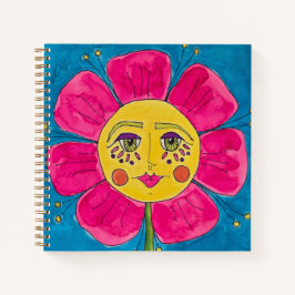 Cuaderno de notas para chicas con adormidera pinta