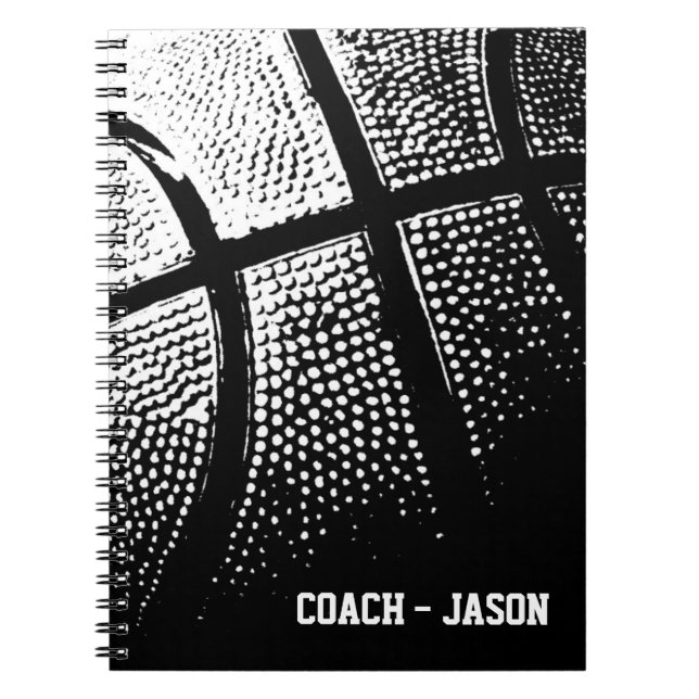 Cuaderno de notas para entrenador de baloncesto |  (Frente)