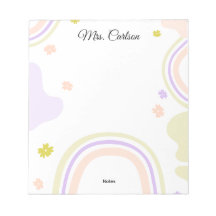 Cuaderno de notas para maestros arcoíris boho colo