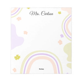 Cuaderno de notas para maestros arcoíris boho colo