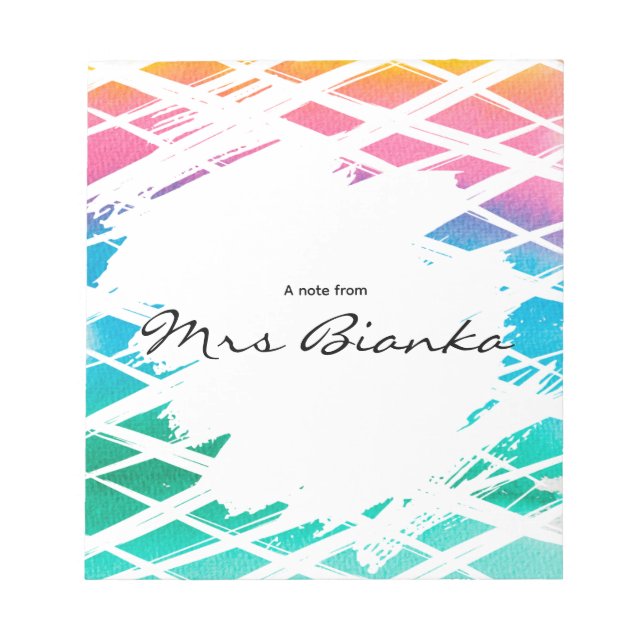 Cuaderno de notas para maestros con cuadrícula de  (Frente)