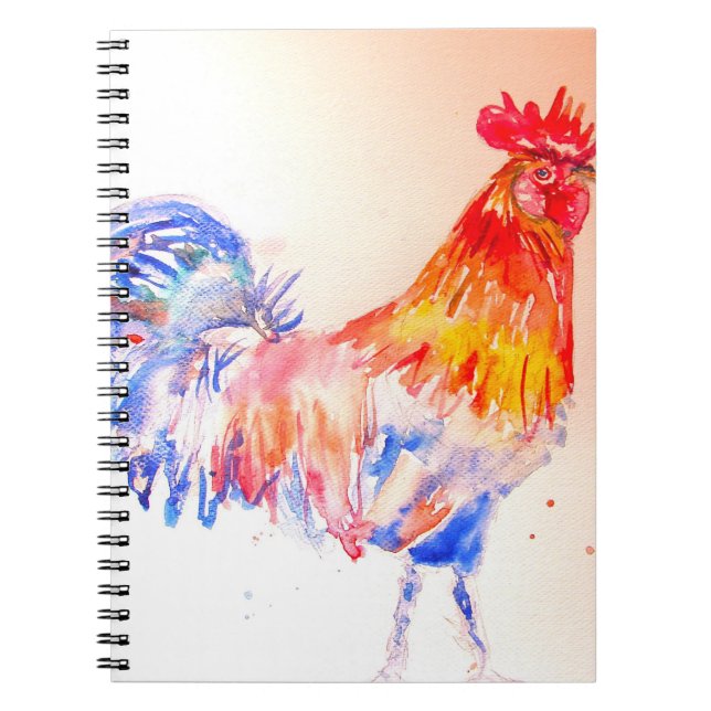 Cuaderno de notas para niños de gallo gallina acua (Frente)