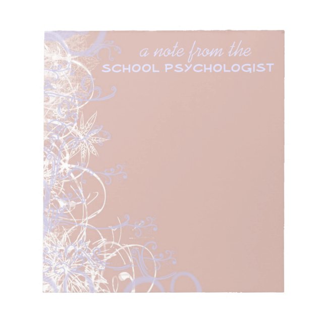 Cuaderno de notas para psicólogo escolar hermoso (Frente)