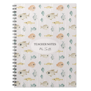 Cuaderno de notas personalizadas de acuarela de pe