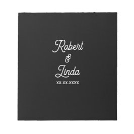 Cuaderno de notas personalizadas minimalista negro