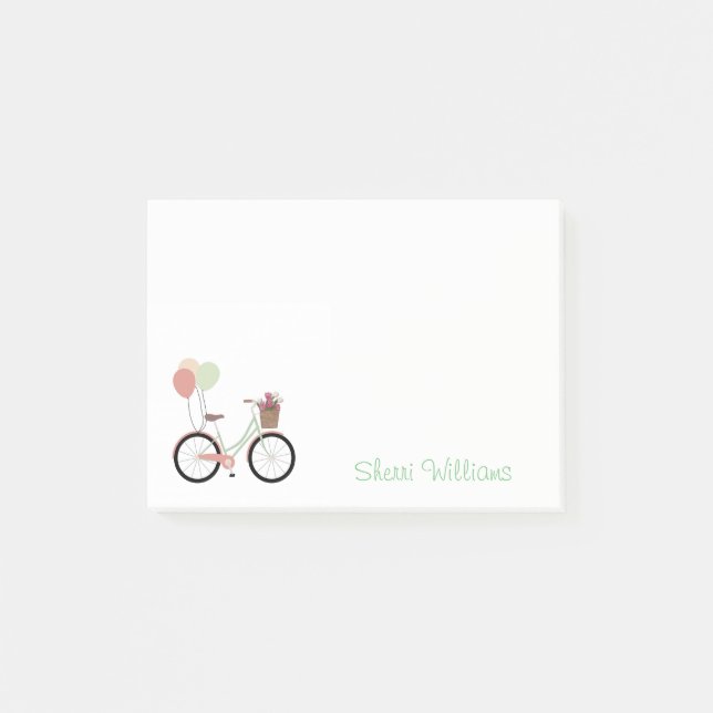 Cuaderno de notas personalizado bicicleta bonita (Anverso)