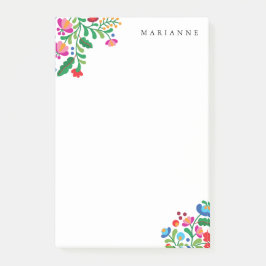 Cuaderno de notas personalizado con bordado mexica