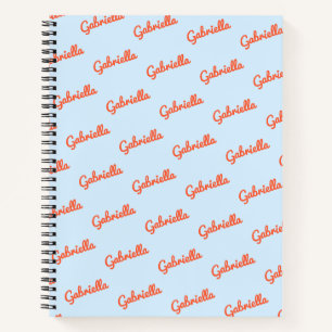 Cuaderno de notas personalizado con nombre en letr