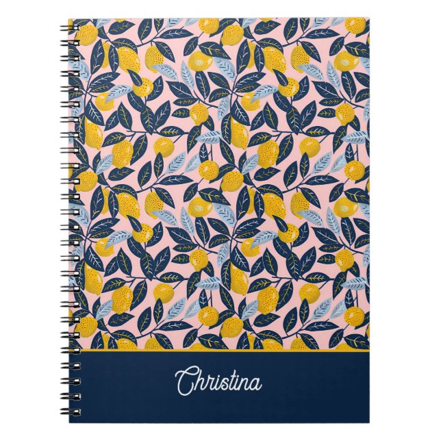 Cuaderno de notas personalizado con patrón de limó (Frente)