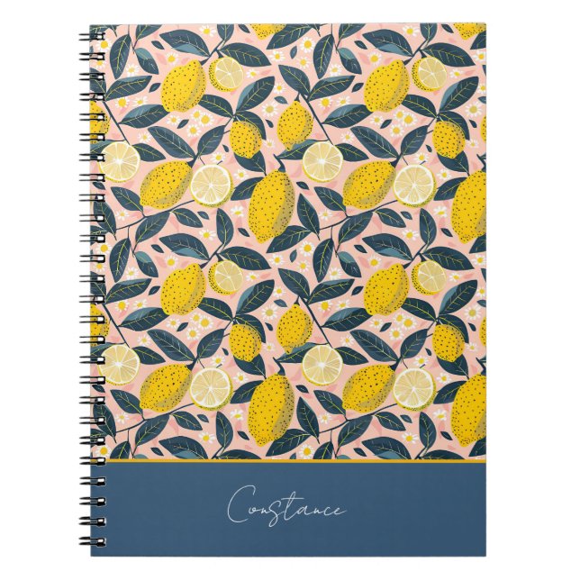 Cuaderno de notas personalizado con patrón de limó (Frente)