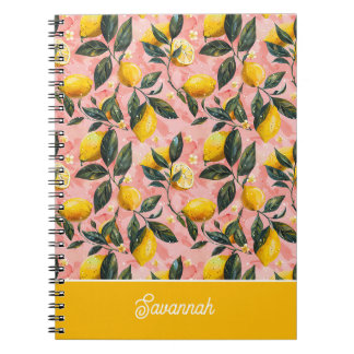 Cuaderno de notas personalizado con patrón de limó