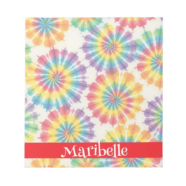 Cuaderno de notas personalizado de arcoíris psicod (Frente)