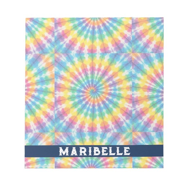 Cuaderno de notas personalizado de arcoíris psicod (Frente)