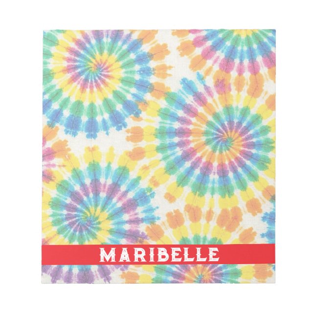 Cuaderno de notas personalizado de arcoíris psicod (Frente)