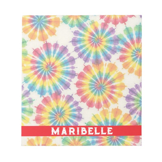 Cuaderno de notas personalizado de arcoíris psicod (Frente)